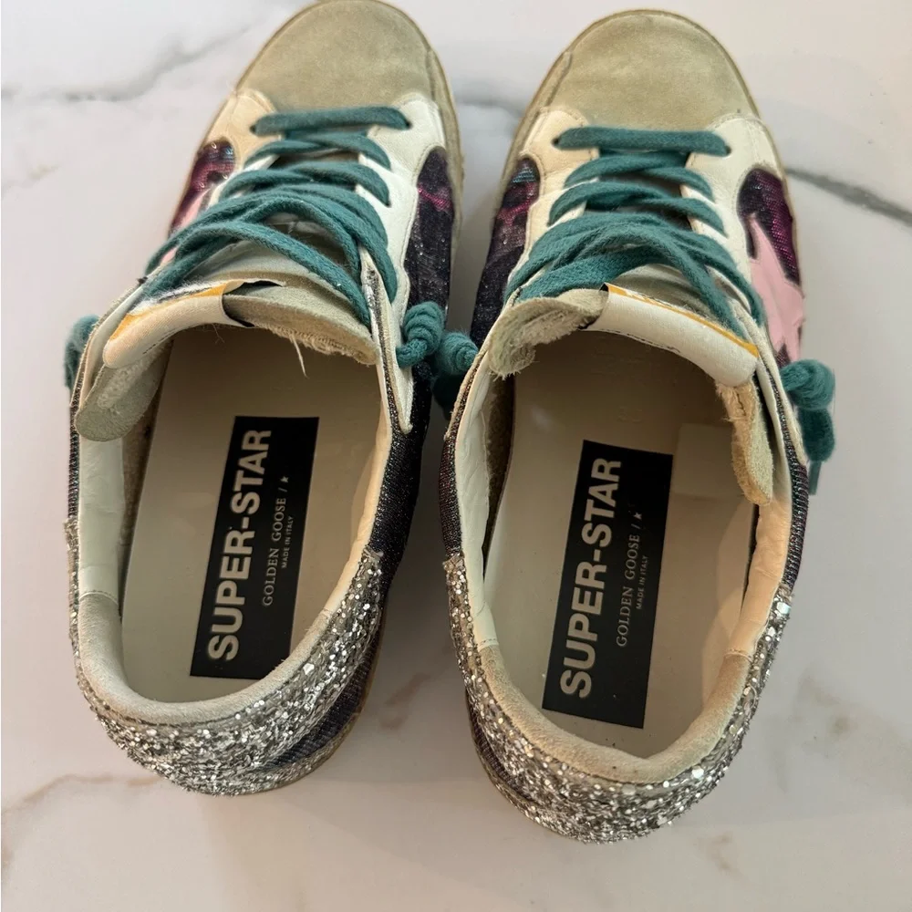 Low Top Golden Goose Glitter Sneakers
